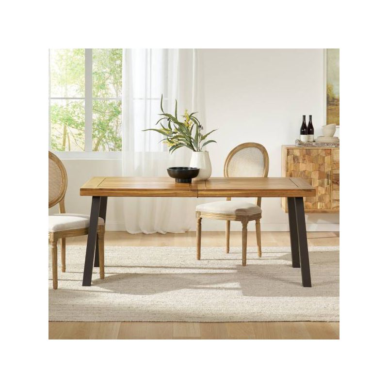 Sparta Acacia Wood Rectangle Dining Table - Dark Brown - Christopher Knight Home, 3 of 10