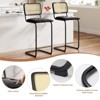 NicBex Set of 2 PU Leather Bar Stools,Counter Height Bar Stools with Rattan Back,Armless Bar Chairs for Kitchen Island,Dining Room,Home Bar - 4 of 4