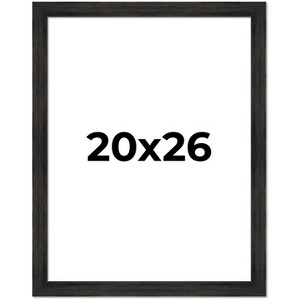 PosterPalooza | 20x26 Wide Barnwood Picture Frame, UV Acrylic, 6 Finishes - Grey, Brown, White, and Black - 1 of 4