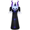 Halloween Inflatables Outdoor Decorations Pumpkin Reaper Decoration, Ghost Blow Up LED Yard Decor for Garden, Lawn, Party, Holiday, Waterproof - 2 of 4