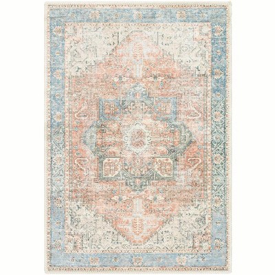 Mark & Day Nora 2'x2'11" Rectangle Washable Woven Indoor Area Rugs Brown/Tan/Ivory: Stain-Resistant, Traditional, Indoor Use