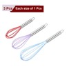 Unique Bargains Stainless Steel Silicone Non-Stick Coated Heat-Resistant Whisk 3 Pcs - 3 of 4