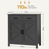 VYNXARI Kitchen Storage Cabinet, Farmhouse Buffet Cabinet with Storage, Coffee Bar Floor Sideboard Buffet for Living Room, Dining Room, Bathroom,Gray - 4 of 4