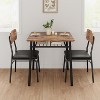 Jojoka 3-Piece Dining Table Set for 2 with Storage Rack,Small Kitchen Table with Metal Frame for Small Space - 4 of 4