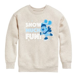 Boys' - Blue's Clues & You! - Snow Much Fun Graphic Long Sleeve Fleece Sweatshirt - 1 of 4