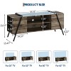 55"/47" Industrial TV Stand for 50–55" TVs, Media Console with Slanted Metal Legs & Adjustable Open Shelves - 3 of 4