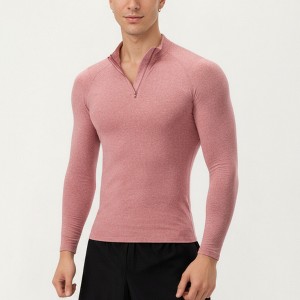 Anna-Kaci Active Men's Long Sleeve Quarter Zip Compression Athletic Top with Stretch Fabric and Mock Neck - 1 of 4