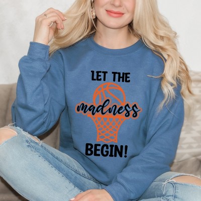 Simply Sage Market Women's Graphic Sweatshirt Basketball Madness Hoop