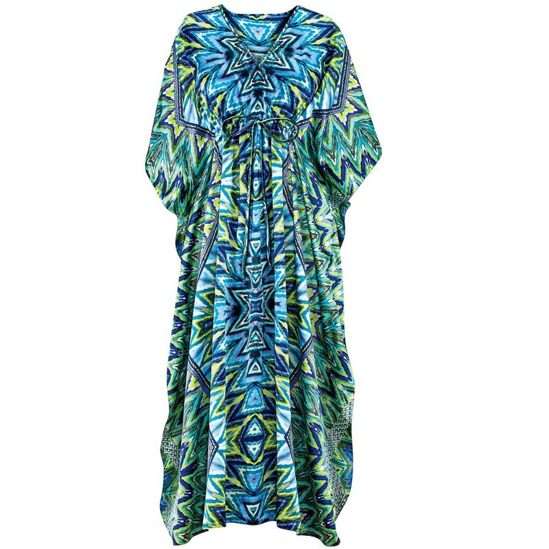 Collections Etc Abstract Cinched Empire Caftan, 4 of 6