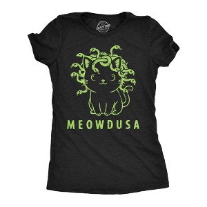 Womens Funny T Shirts Meowdusa Sarcastic Kitten Graphic Novelty Tee For Ladies - Crazy Dog Women's T Shirt For Cat Lovers - 1 of 4