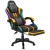 Hoffree Extra Large Massage Gaming Chair Ergonomic Office Chair with Bluetooth Speaker & RGB Light Yellow Black - image 2 of 4