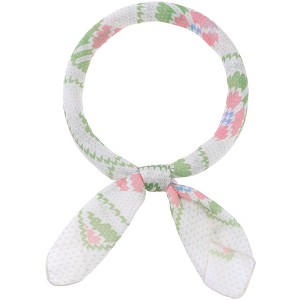 INSPIRE CHIC Women's Floral Printed Cotton Blended Small Square Neck Scarves 1Pc - 1 of 4