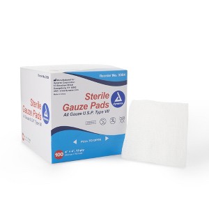 Dynarex Sterile Gauze Pads, Absorbent, 4 in x 4 in, 100 per Pack, 12 Packs, 1200 Total - 1 of 4