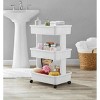 3-Tier Plastic Multi-Purpose Rolling Laundry Cart, Arctic White, Case Pack 1 - 4 of 4