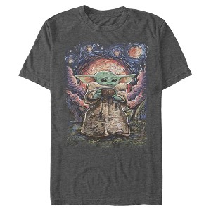 Men's Star Wars The Mandalorian The Child Starry Night T-Shirt - 1 of 4