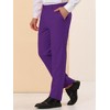 Lars Amadeus Men's Regular Fit Flat Front Chino Business Wedding Suit Pants - 3 of 4