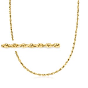 Ross-Simons 18kt Gold Over Sterling 3mm Rope-Chain Necklace - 1 of 3