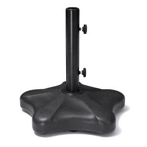 Pellebant Patio Umbrella Base with Wheels Decorative Pentagon Black 42lbs - 1 of 4