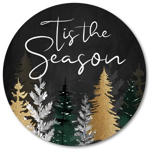 Tis the Season Pines Circular Wood Dècor - 1 of 2
