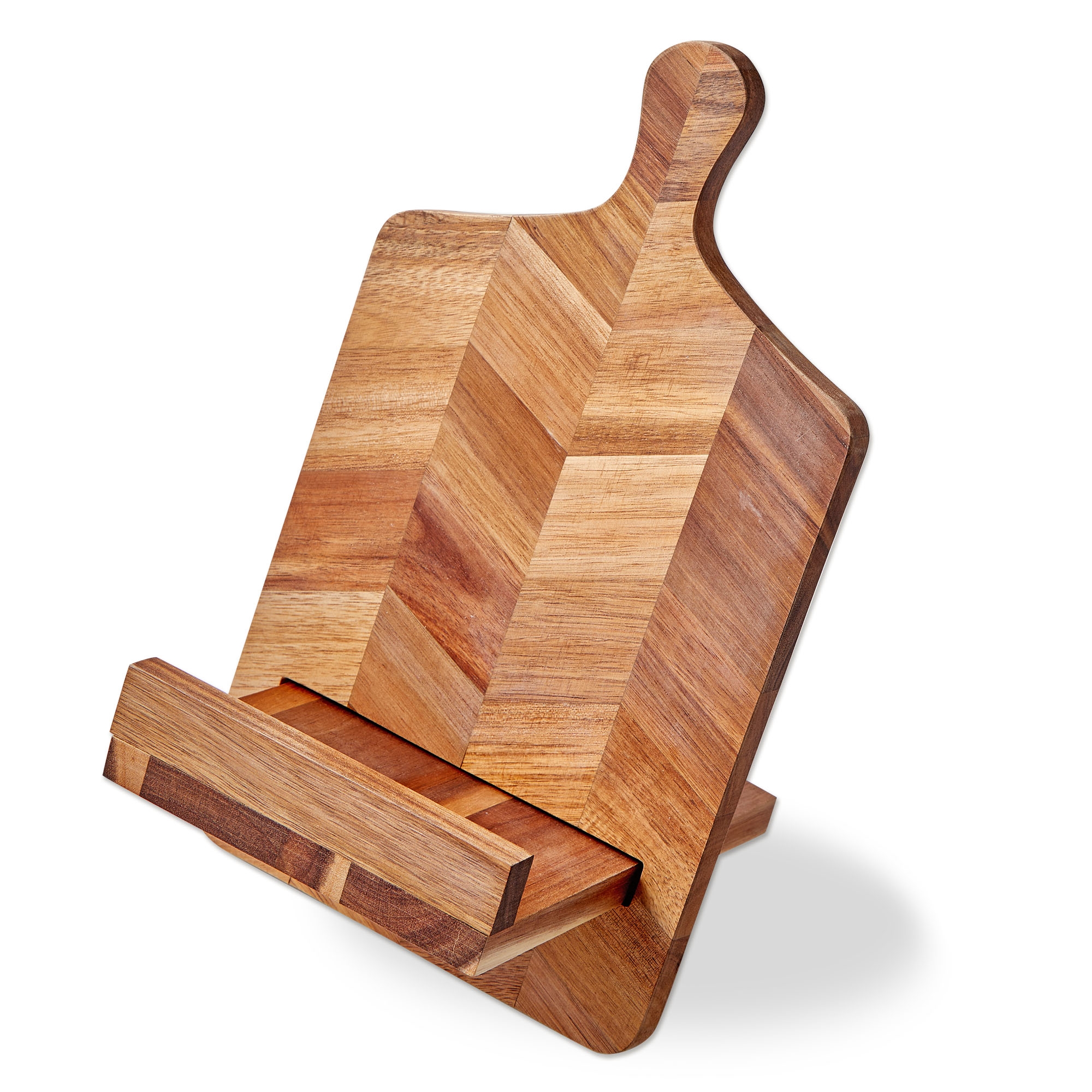 tag Acacia Wood Cookbook Holder Kitchen Accessory 13x7.5 inches Brown Hand Wash Do Not Soak