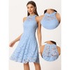 Allegra K Women's Lace Halter Neck Sleeveless Elegant Cocktail A-Line Dress - 2 of 4