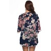 Haute Edition | Women's Lightweight Summer Cardigan Cover Up in Leopard and Floral - 2 of 3