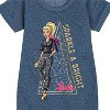 - Barbie - Sparkle And Bright Barbie Graphic Short Sleeve Fleece Dress - 2 of 4