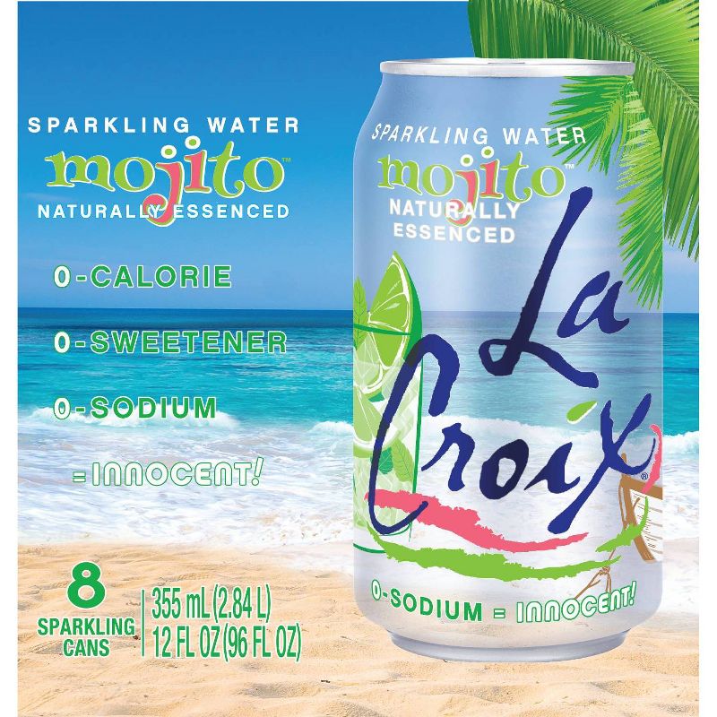LaCroix Mojito Sparkling Water - 8pk/12 fl oz Cans, 4 of 8