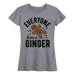 Women's - Instant Message - Everyone Loves Gingerbread Man Short Sleeve Graphic T-Shirt - 1 of 4