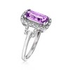 Ross-Simons 1.40 Carat Amethyst and .10 ct. t.w. Diamond Ring in Sterling Silver Size 9 - 3 of 4