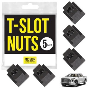 Mission Automotive 5-Pack of T-Slot Nuts - Ideal T Slot Nut for Toyota Tunda & Toyota Tacoma Pick-Up Truck Bed Deck Rails - Cleat/Cleats - 1 of 4