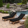 ARDEN Outdoor Plush Modern Tufted Chaise Cushion, 76 x 22, Water Repellent, Fade Resistant, Tufted Cushion for Chaise Lounger 76 x 22, Black Leala - 3 of 4
