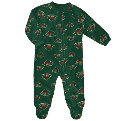 Nhl Minnesota Wild Infant All Over Print Sleeper Bodysuit : Target