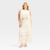 Women's High-RIse Embroidered Eyelet Drop Waist A-Line Skirt - Future Collective - 3 of 3