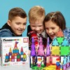PICASSO-TILES 63PCS Magnetic Tile Building Block Set with 2 Character Figures, STEM 3D Construction Educational Toy for Kids - 2 of 4