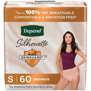Depend Silhouette Incontinence & Postpartum Underwear for Women - Maximum Absorbency - 1 of 4