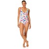 Women's Watercolor Paisley V-Wire One Piece Swimsuit - 3 of 4