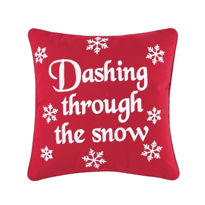 C&F Home 18" x 18" Sleigh Ride Chain Stitch Christmas Holiday Throw Pillow 3