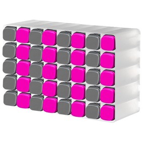 Unique Bargains PVC Space Saving Pen Storage Multi-Slots Design Marker Organizer - 1 of 4