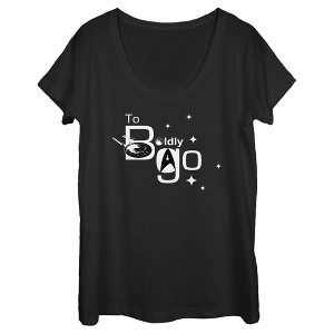 Women's Star Trek: The Original Series To Boldly Go Shine Scoop Neck - 1 of 4