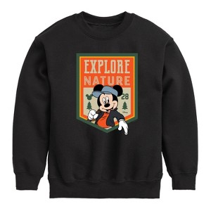 Boys' - Disney - Explore Nature Graphic Long Sleeve Fleece Sweatshirt - 1 of 4