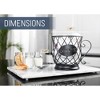 NAT & Jules Coffee Matte Black 7 inch Iron Metal K Cup Coffee Pod Holder Organizer Basket - 2 of 4