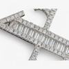 Anna-Kaci Silver Tone Initial Letter Pendant Necklace with Crystal Rhinestone Accents - 3 of 4