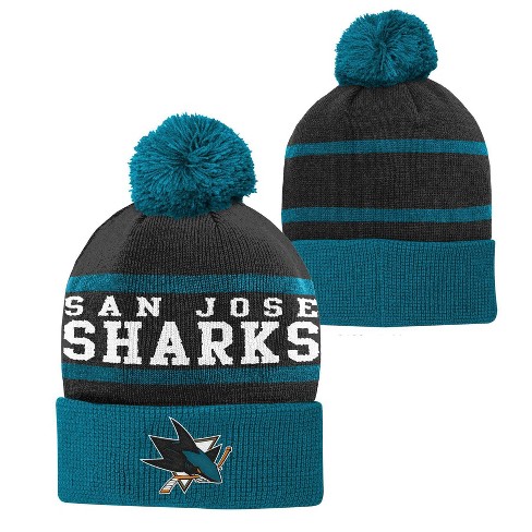 NHL San Jose Sharks Bosworth Ear Flap Fleece Knit Beanie Peruvian