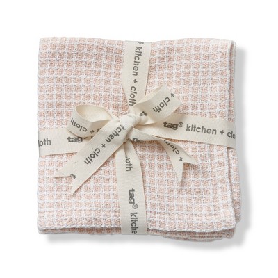 tag Tag Texturedcheck Dishcloth S2 Blush