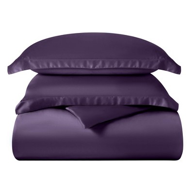 300 Thread Count Rayon From Bamboo Solid 3 Piece Duvet Cover Set by Blue Nile Mills