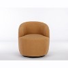 Kumasinova Teddy/Velvet Swivel Accent Chair,Armchair Barrel Chair with Black Powder Coating Metal Ring,Living Room Chair for Bedroom,Office,Nursery - 2 of 4
