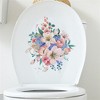 Flower toilet seat cover sticker self-adhesive bathroom wall sticker toilet seat cover sticker 3D wall decoration 25 * 30cm - 3 of 4