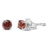 Silver 3.5 MM Created Birthstone Solitaire Stud Earrings - 4 of 4
