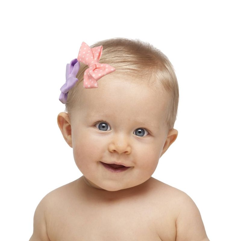 Baby Girls&#39; 6pk Polka Jersey Bow Hair Clips - Cloud Island&#8482;, 2 of 3